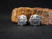 【Bernard Dawahoya】Vtg SunFace Overlay Clipon Earrings c.1960