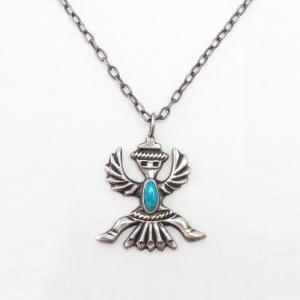 【Horace Iule】Zuni Knifewing Top Necklace w/Turquoise c.1935～