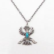 【Horace Iule】Zuni Knifewing Top Necklace w/Turquoise c.1935～