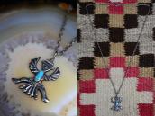 【Horace Iule】Zuni Knifewing Top Necklace w/Turquoise c.1935～