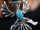 【Horace Iule】Zuni Knifewing Top Necklace w/Turquoise c.1935～