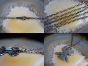 【Horace Iule】Zuni Knifewing Top Necklace w/Turquoise c.1935～