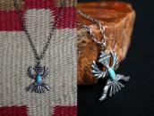 【Horace Iule】Zuni Knifewing Top Necklace w/Turquoise c.1935～