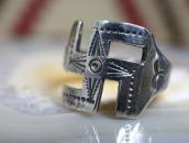 【H.H.Tammen】Ingot Silver 卍 Face Early Tourist Ring c.1910～