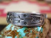 Antique 卍 Stamped Thunderbirds Applique Cuff Bracelet c.1930