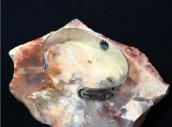 Antique 卍 Stamped Thunderbirds Applique Cuff Bracelet c.1930