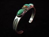 Antique Stamped Ingot Silver Cuff w/3TQ  c.1920