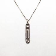 OLDPAWN Arrow Stamped Silver Small Fob Necklace c.1970～