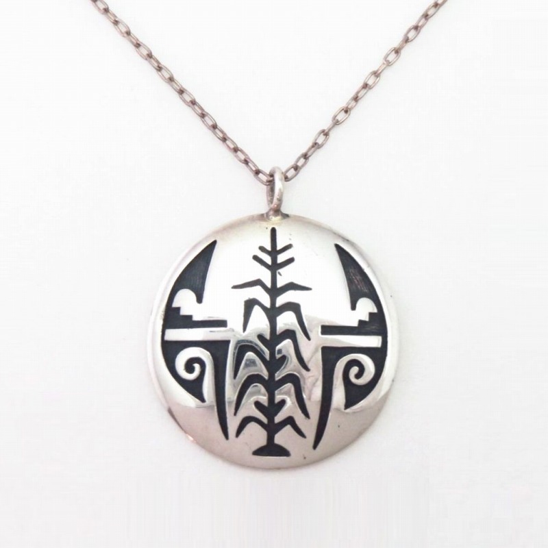 【Lawrence Saufkie】Hopi Cornstalk Overlay Top Necklace c.1980