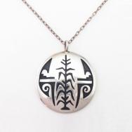 【Lawrence Saufkie】Hopi Cornstalk Overlay Top Necklace c.1980