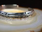 Antique Navajo 卍 & Arrows Stamped Triangle Wire Cuff c.1920～