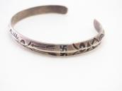 Antique Navajo 卍 & Arrows Stamped Triangle Wire Cuff c.1920～