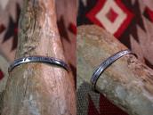 Antique Navajo 卍 & Arrows Stamped Triangle Wire Cuff c.1920～