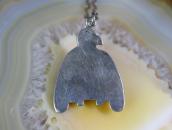Atq Navajo 卍 Stamped T-bird Fob w/Turquoise Necklace  c.1930