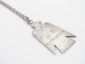 Antique Navajo Stamped Silver T-bird Top Necklace  c.1930～