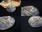 【Richard Kagenvema】 Vtg Hopi Sun Face Overlay Pin  c.1970～