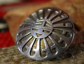 【Richard Kagenvema】 Vtg Hopi Sun Face Overlay Pin  c.1970～