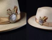 【Richard Kagenvema】 Vtg Hopi Sun Face Overlay Pin  c.1970～