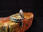 Vintage Snake shape Stamped Silver Ring  c.1940