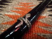 Vintage Snake shape Stamped Silver Ring  c.1940