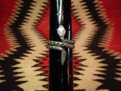 Vintage Snake shape Stamped Silver Ring  c.1940