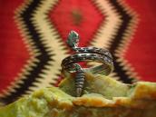 Vintage Snake shape Stamped Silver Ring  c.1940