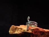 Vintage Snake shape Stamped Silver Ring  c.1940