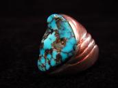 Vintage Silver Ring with Gem Turquoise Cab  c.1960