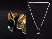 Old Zuni Multi-Stone Inlay 【Playboy rabbit】 Necklace c.1970～