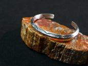 Atq Lightning Snake Stamped Narrow Trianglewire Cuff c.1930～