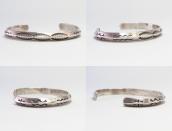 Atq Lightning Snake Stamped Narrow Trianglewire Cuff c.1930～