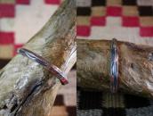 Atq Lightning Snake Stamped Narrow Trianglewire Cuff c.1930～