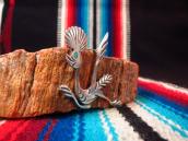 Vintage Navajo Cast Silver Roadrunner Shape Pin w/TQ c.1960～