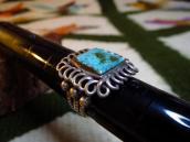 Antique Tourist Silver Ring w/Square TQ  c.1930～