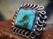 Antique Tourist Silver Ring w/Square TQ  c.1930～