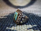 Antique Tourist Silver Ring w/Square TQ  c.1930～