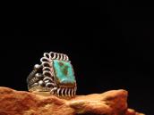 Antique Tourist Silver Ring w/Square TQ  c.1930～