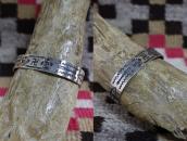 Antique Navajo 卍 & T-birds Stamped Ingot Silver Cuff c.1920～