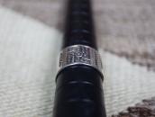 Antique 卍 Stamped Tourist Band Ring in Ingot Silver  c.1915～