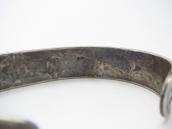 Atq Navajo 卍/Whirling Logs Stamped Ingot Silver Cuff c.1925～