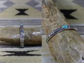 Atq Navajo 卍 Stamped Triangle Wire Cuff w/Turquoise  c.1930