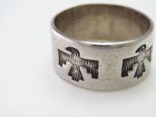 Vtg 【BELL TRADING POST】Thunderbird Stamped Band Ring c.1940～