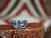 Vtg 【BELL TRADING POST】Thunderbird Stamped Band Ring c.1940～