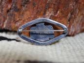 Atq 卍 Stamped T-bird Applique Small Pin w/Turquoise  c.1930