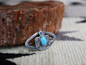 Atq 卍 Stamped T-bird Applique Small Pin w/Turquoise  c.1930