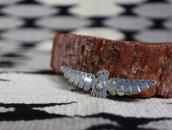 Atq Navajo Repouse/Stamped T-bird Pin in Ingot Silver c.1930