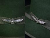 Atq Navajo Repouse/Stamped T-bird Pin in Ingot Silver c.1930