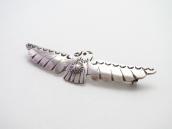 Atq Navajo Repouse/Stamped T-bird Pin in Ingot Silver c.1930
