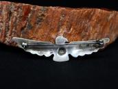 Atq Navajo Repouse/Stamped T-bird Pin in Ingot Silver c.1930