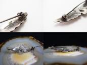 Atq Navajo Repouse/Stamped T-bird Pin in Ingot Silver c.1930